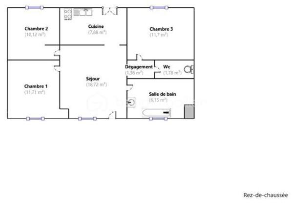 Maison ancienne de 70 m²