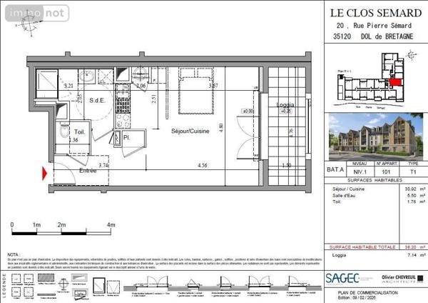 Appartement à vendre à Dol-de-Bretagne en Ille-et-Vilaine (35120), ref : 35130-1093443