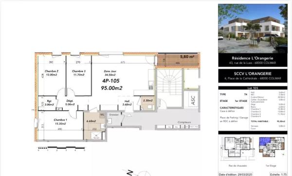 Vente Appartement 4 pièces 95 m2 à Colmar