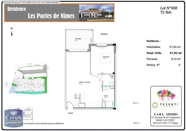 Appartement à louer 2 pièces 47.82m²