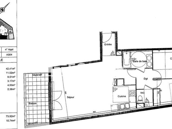 À vendre Appartement 3 pièces 74 m² - Toulouse 31000