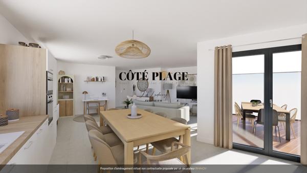 Les Mathes (17570) La Palmyre Appartement NEUF T4 PMR avec 2 Terrasses Garage et cave au prix de 486.450€ HAI