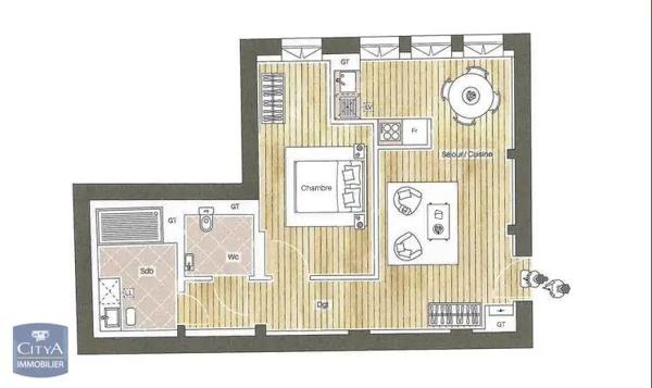 Appartement à louer 2 pièces 51.93m² Mulhouse (68200)
