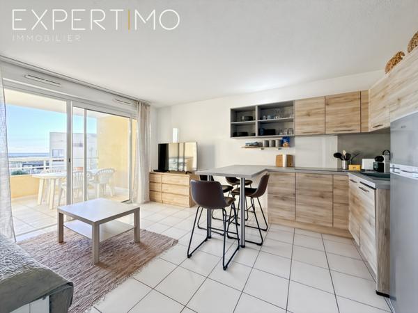 Valras-Plage (34350) Exclusivité : superbe appartement T2 avec balcon vue mer