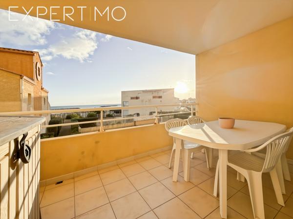 Valras-Plage (34350) Exclusivité : superbe appartement T2 avec balcon vue mer
