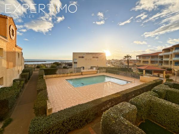 Valras-Plage (34350) Exclusivité : superbe appartement T2 avec balcon vue mer