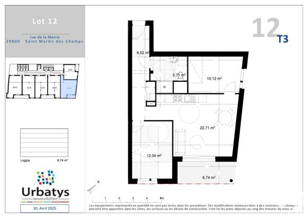 Appartement à vendre 3 pièces 60 m² Saint-Martin-des-Champs
