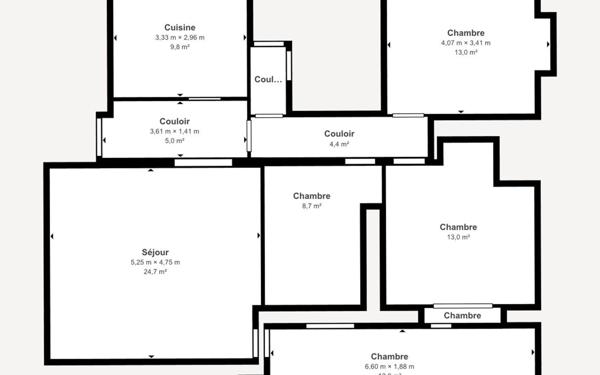 Appartement à vendre    4 pièces • 106,02 m2 Rodez