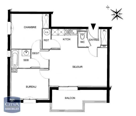 Appartement à louer 3 pièces 55.73m² Carcassonne (11000)