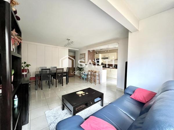 4 pièces avec balcon, cave et double box