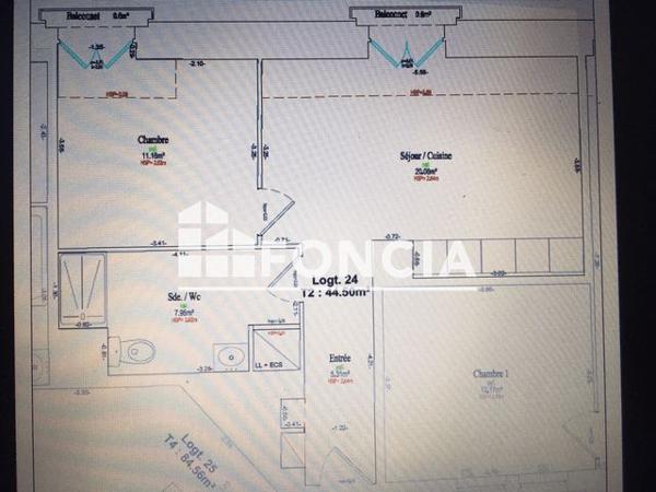 Location Appartement 2 pièces 44.5 m² - 28 BOULEVARD CARNOT Limoges 87000