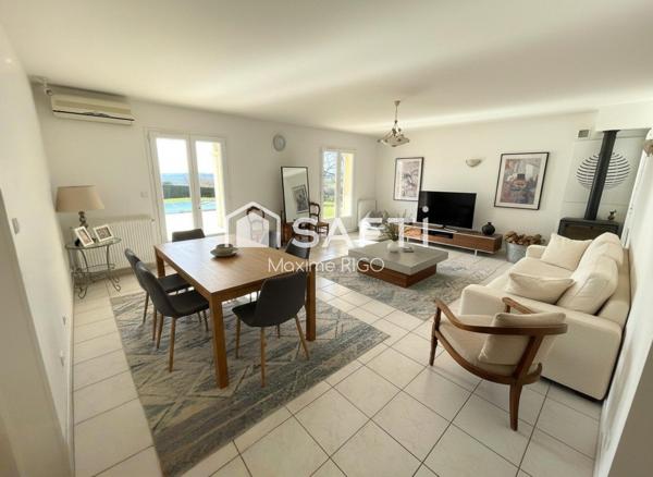 Villa plain pied 6 pièces sur les côteaux avec vue