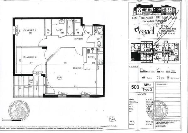 Appartement 3 pièces - 44560 Paimbœuf