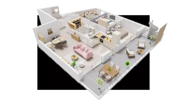 Eze Bord de mer, Superbe 4 pièces Toit-Terrasse avec Jacuzzi