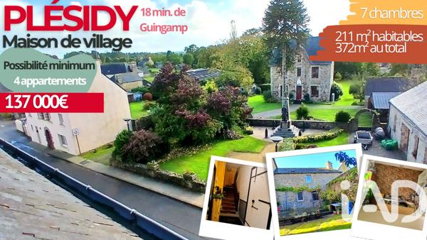 Maison à vendre 12 pièces 211 m² Plésidy