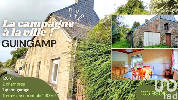 Maison à vendre 5 pièces 126 m² Guingamp