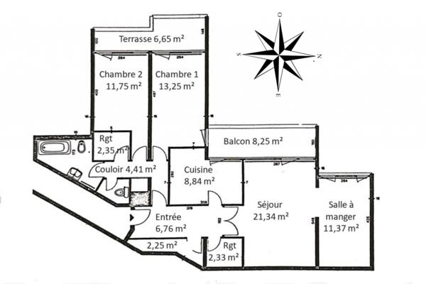 Nanterre (92000) Nanterre Préfecture - La Défense Parc : Appartement de 4 pièces sur 91,83 m² + balcon + terrasse + double box