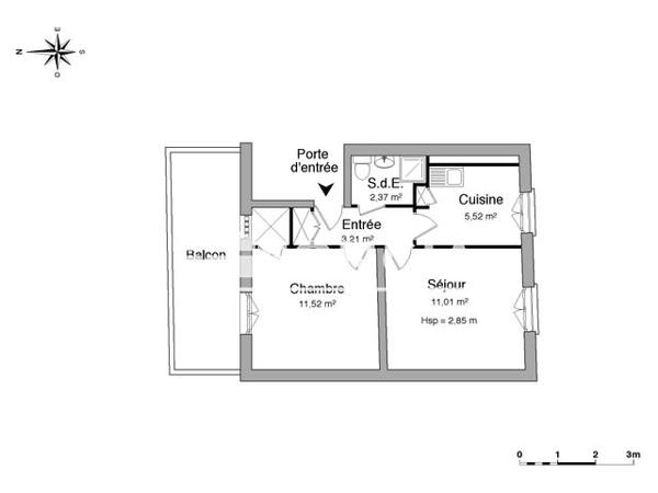 Location Appartement 2 pièces 33.63 m² - 103 RUE SAINT LEONARD Angers 49000