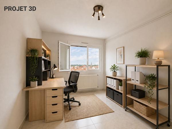 Appartement T4 - 94 m2 avec balcon et garage à Romans Sur Isère
