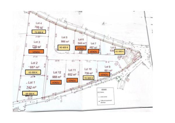 Terrain à construire sur les hauteurs d'Artonne - 986 m² dans petit lotissement