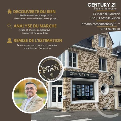 Maison à vendre  5 pièces - 154 m2 COSSE LE VIVIEN - 53