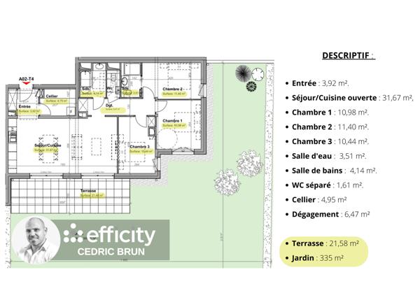 Appartement 4 pièces - 89 m²