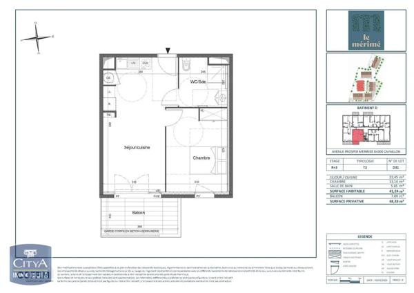 Appartement à louer 2 pièces 41.24m² Cavaillon (84300)