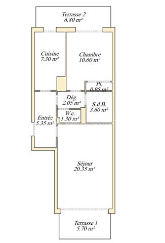 En plein cœur de Vence, à proximité immédiate des commerces, des transports et de toutes les commodités, découvrez cet appartement traversant 2 pièces de 51,50 m² Loi Carrez, situé au 2ᵉ étage avec ascenseur d’une résidence.

L’appartement se compose d’une entrée, d’un séjour de plus de 20 m², d’une cuisine indépendante, d’une chambre avec placard, d’une salle de bains et d’un WC séparé. Il bénéficie également de deux terrasses et est vendu avec une cave.

Ce bien nécessite une rénovation et offre une belle opportunité de créer un intérieur entièrement à votre goût.

Il est équipé de la climatisation réversible, un véritable atout pour le confort au quotidien.

Les deux terrasses constituent un espace extérieur supplémentaire.

Cet appartement conviendra particulièrement à des acquéreurs recherchant un logement à personnaliser en centre-ville ou à des investisseurs souhaitant réaliser un projet locatif.

Les + :

* Centre-ville, tout accessible à pied
* Climatisation réversible
* Ascenseur
* Cave
* traversant

Une belle opportunité pour ceux qui privilégient l’emplacement et souhaitent rénover un appartement à leur image.

Pour visiter contactez, Marine Nascimento  au 0760033041