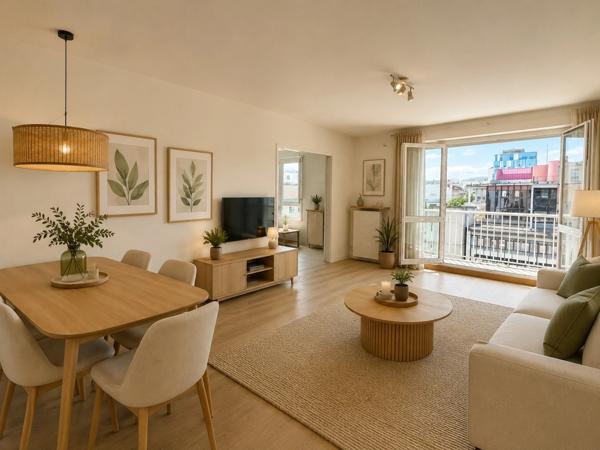 APPARTEMENT 76 m2 - LUMINEUX - BALCON - 3 CHAMBRES - PROCHE GARE/TRAM - GARAGE - PARKING