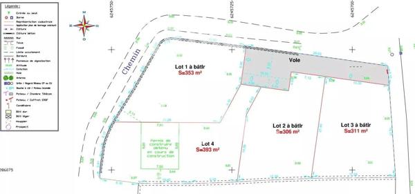 TERRAIN 311 m² ET 306m²