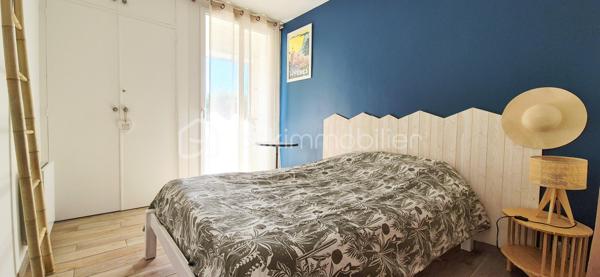 Dans une copropriété SÉCURISÉE, spacieux 2 pièces de 53m²(45.79m² carrez) situé au 2ème étage avec ascenseur complété d'une CAVE INDIVIDUELLE en rez de chaussée.
Profitant d'une double expo( Est/ Sud) , cet appartement offre un intérieur clair, soigné et bien agencé.

DES PRESTATIONS CONFORTABLES ET OPTIMISÉES:
●Pièce de vie lumineuse( 23m² env): Séjour convivial avec climatisation réversible récente,cuisine ouverte aménagée et sa loggia attenante offrant un espace de rangement idéal.
●Espace nuit au calme: une chambre confortable avec 2 placards intégrée, une grande salle d'eau optimisée et des wc indépendants.
●Entrée et annexes: Hall d'entrée avec placard et cave privative de 4.6m² env. Stationnement aisé aux abords.

LES PLUS:
■Copropriété valorisée: Ravalement de façade voté et déjà payé ( travaux prévus 2026- AG).
■Sérénité: Habitable de suite -bon état général et entretenu ( double vitrage, volets roulants, carrelage( imitation parquet) ..)
■Charges maîtrisées quasi tout inclus: eau chaude/eau froide/chauffage gaz/entretien espaces verts& copro /ascenseur...)

CADRE DE VIE ET LOCALISATION STRATÉGIQUE:
■Commodités à pied
■Plages  à 7 min env seulement

UN BIEN POLYVALENT: 
■Idéal 1er achat, résidence secondaire ou investissement locatif à rendement.

La présentation d'une pièce d'identité en cours de validité sera demandée à la visite, conformément à l'article L.561-5 du code monétaire et financier.