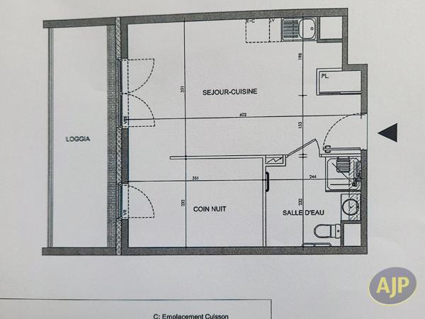 Appartement à vendre Saint Nazaire - 2 pièces, 33m² avec 1 chambre(s) à 97 500€ - AJP Immobilier Saint-Nazaire