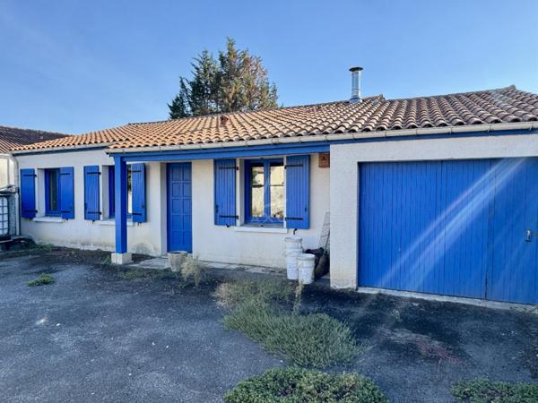 ANGOULEME - St CYBARD : maison F4 de plain pied avec jardin et garage.