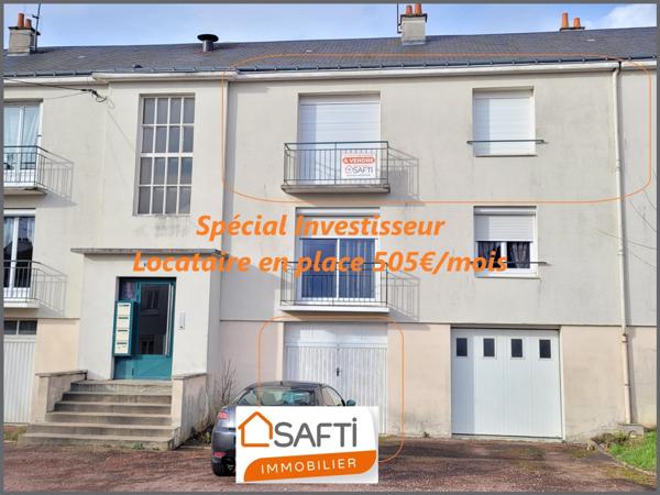 APPARTEMENT Loué : 2ch + Garage + Jardin partagé