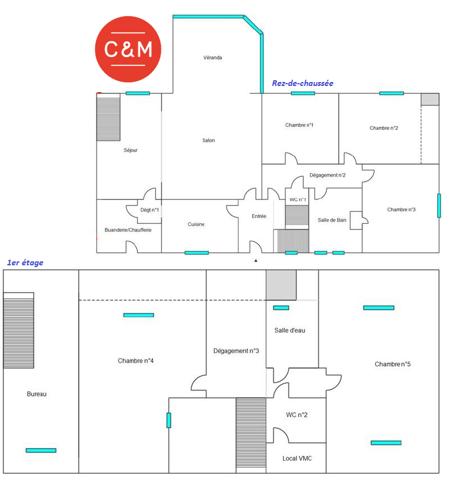 44400 REZE REZE CLAIRE-CITE - Maison familiale 6 pièces