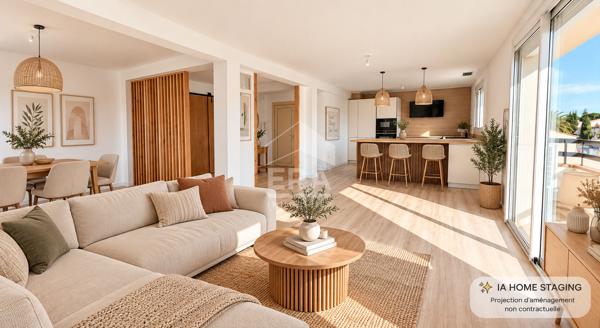 À vendre à Canet-en-Roussillon : Appartement 4 pièces en dernier étage avec garage et parking.