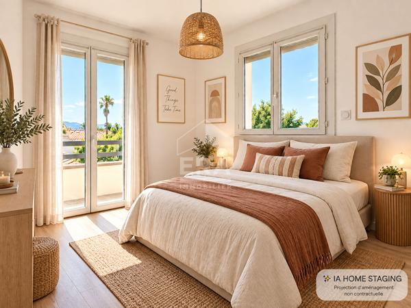 À vendre à Canet-en-Roussillon : Appartement 4 pièces en dernier étage avec garage et parking.