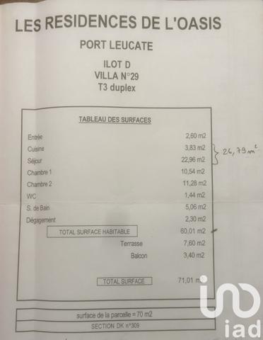 Maison à vendre 3 pièces 60 m² Leucate