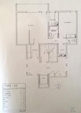 Grand T2 57 M2 avec balcon et garage