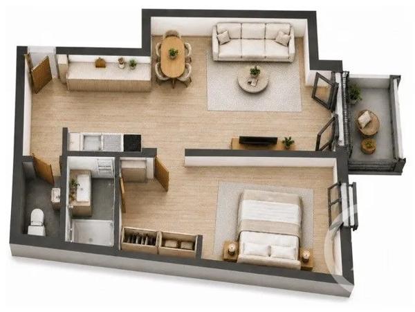 Appartement F2 à vendre  2 pièces - 42,10 m 2   THIAIS  - 94