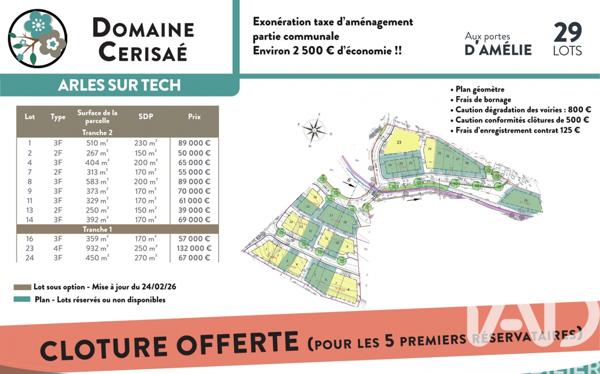 Terrain à vendre 404 m² Amélie-les-Bains-Palalda