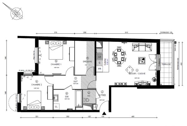 Appartement à vendre 3 pièces 74 m² Villeneuve-Saint-Georges