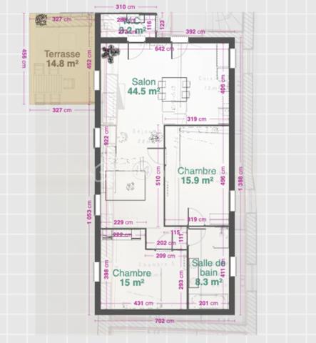 Appartement de 85 m²