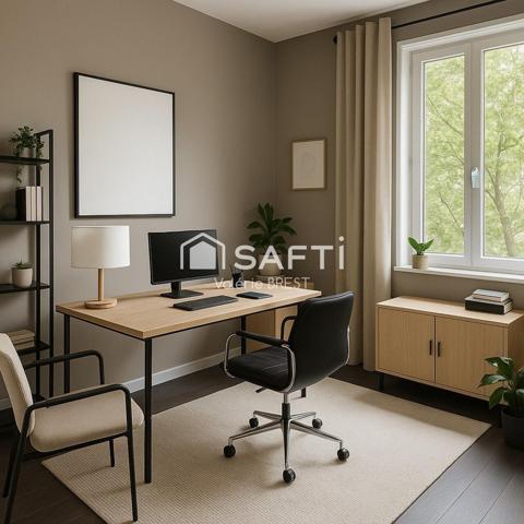 Bail  a céder -Local plus appartement -jardin de 200m2.