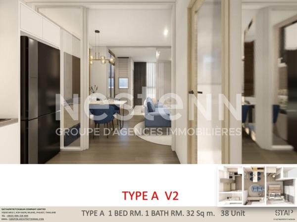 Appartement Phuket 2 pièce(s) 32 m2