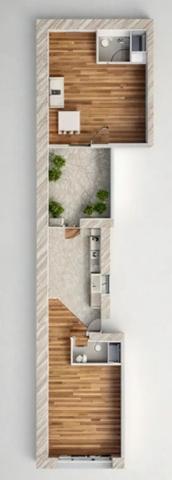 Appartement / Local commercial 97 m2 à rénover en loft