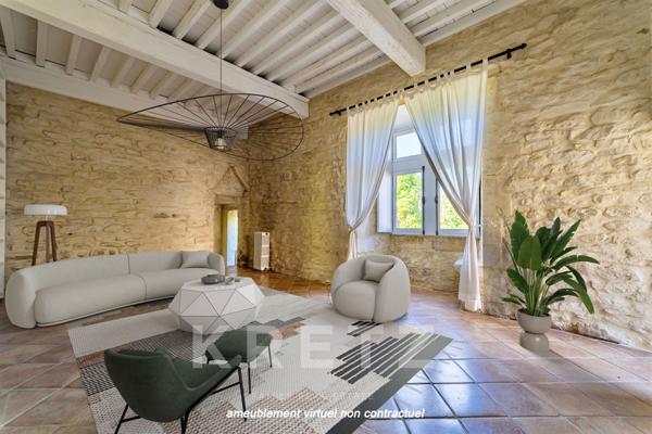 Ancien chateau du XIe siècle avec jardin au coeur du village