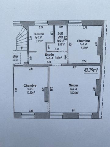 Joli F3 de 42.79m2 à Saint Maur des fossés 980€ CC