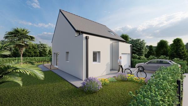 Terrain constructible borné et viabilisé