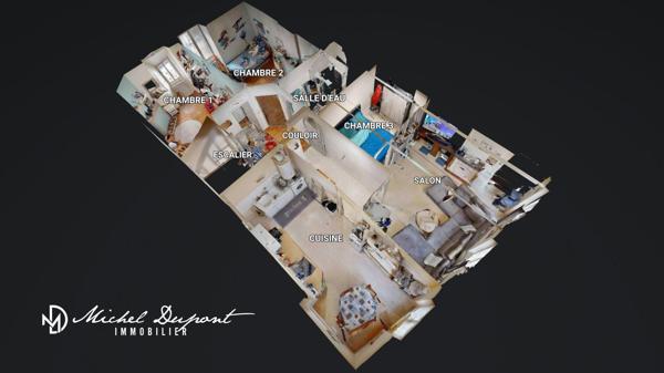Appartement de 83 m² indépendant avec surface commerciale vitrée